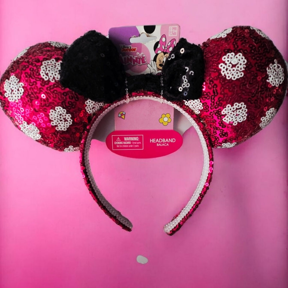DISNEY Minnie Mouse Sequin Headband NEW With Tags